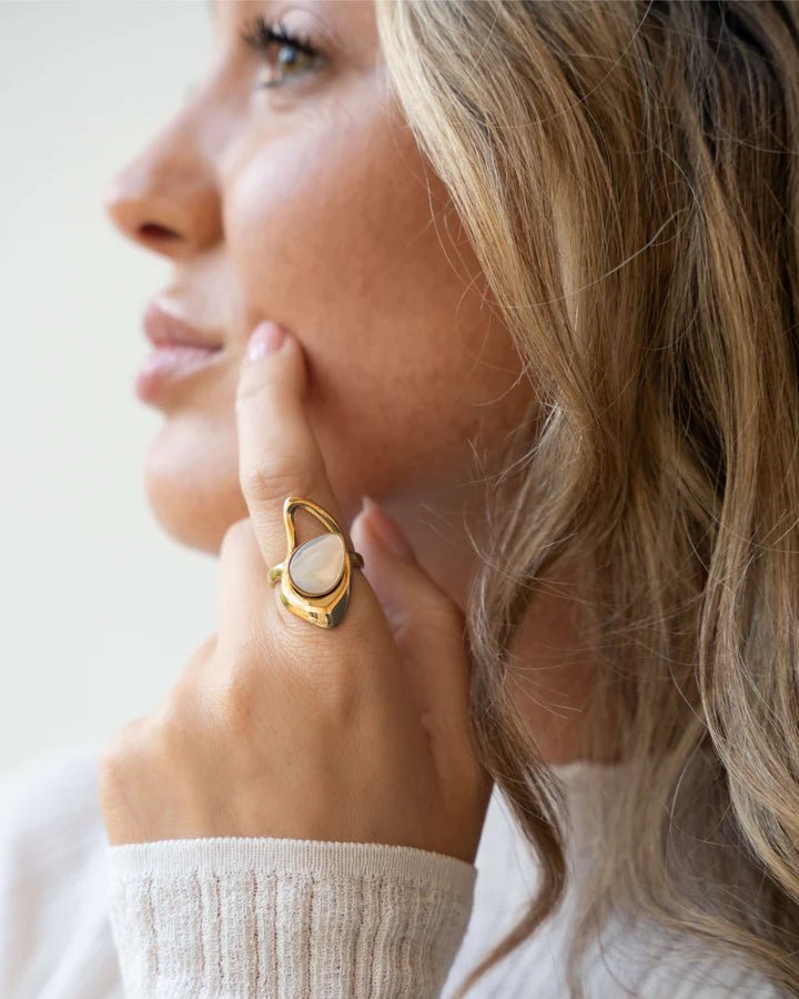 Charm Avenue Isola ring - 18k gold plated - Shop women's at Charm Avenue