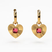 St Lucia Boutique Jadore earring 18k gold plated - pink - Shop women's Accessories at Charm Avenue