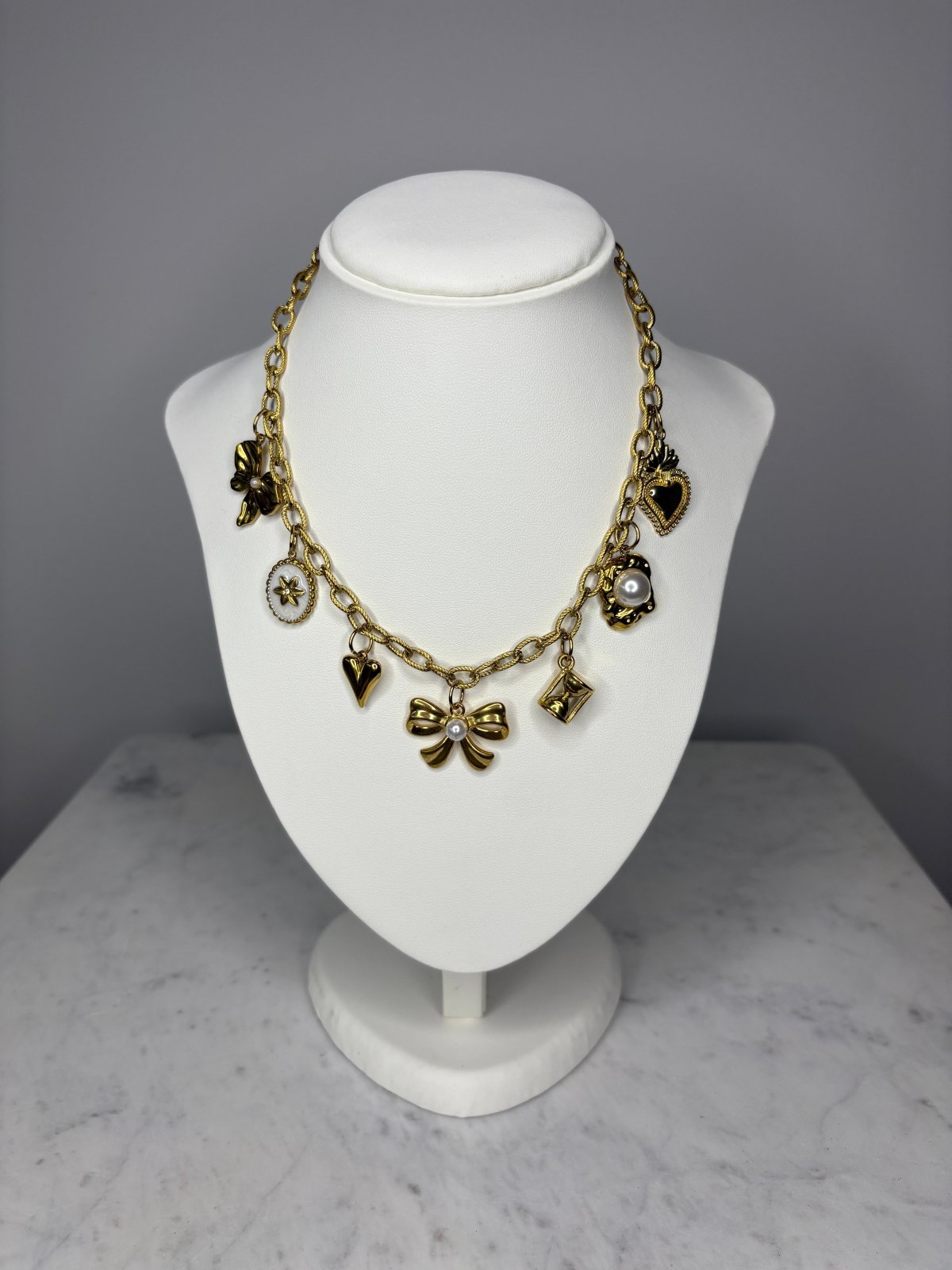 St Lucia Boutique Lana pearl - charm necklace - Shop women's at St Lucia Boutique