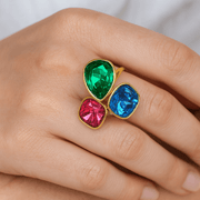 Charm Avenue Lila colour ring - 18k gold plated - Shop women's at Charm Avenue