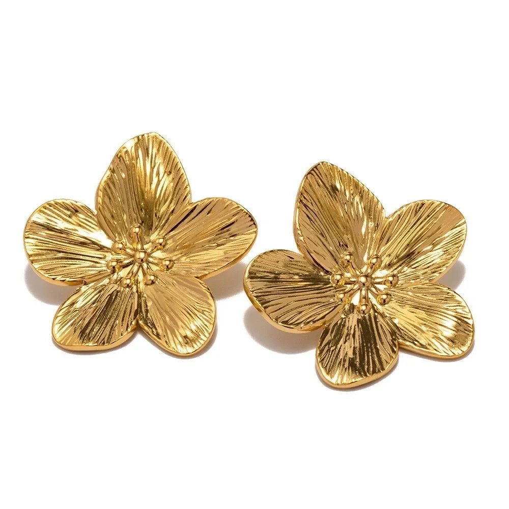 St Lucia Boutique Lily statement stud earring - 18k gold plated - Shop women's Accessories at Charm Avenue