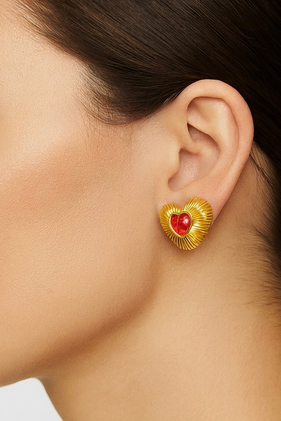 Charm Avenue Lovebug stud earrings - 18k gold plated - Shop women's at Charm Avenue