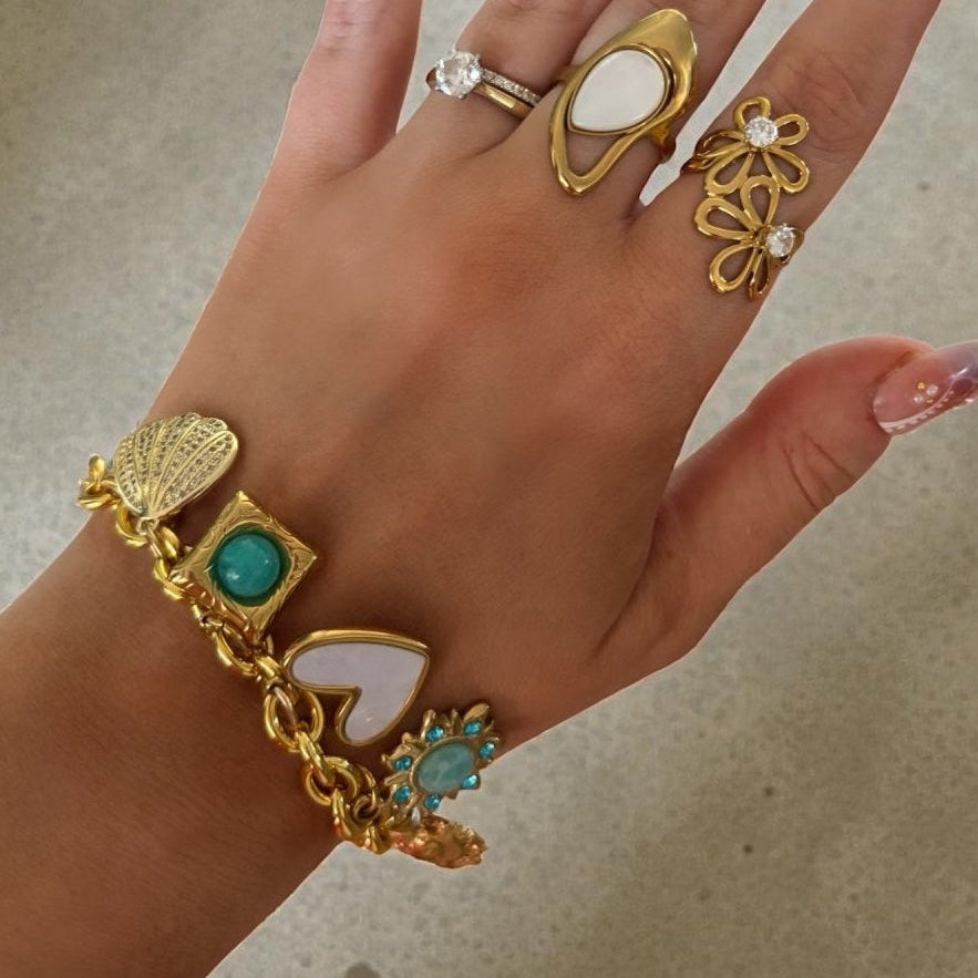 Charm Avenue Mariah charm bracelet - 24k gold plated - Shop women's at Charm Avenue