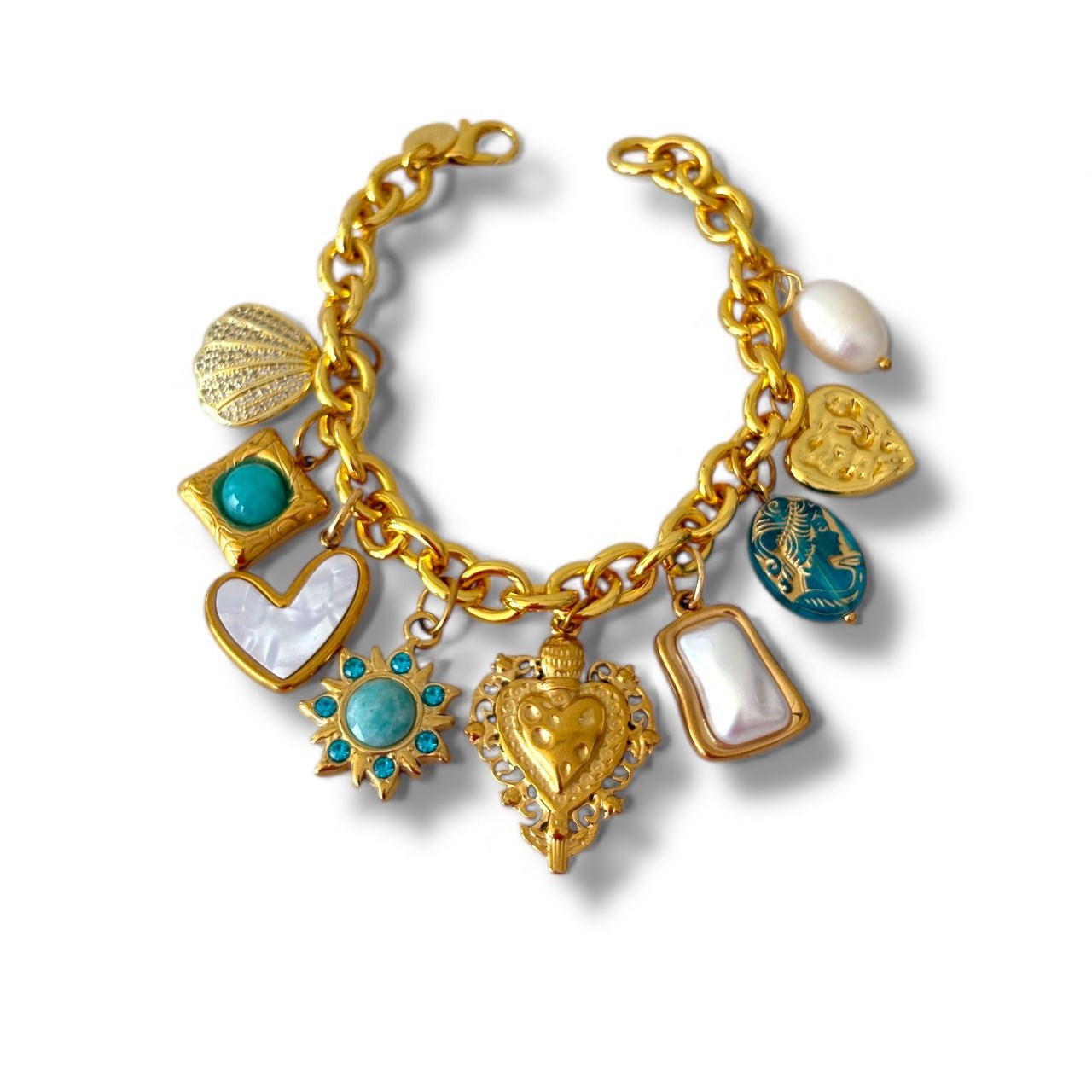 Charm Avenue Mariah charm bracelet - 24k gold plated - Shop women's at Charm Avenue