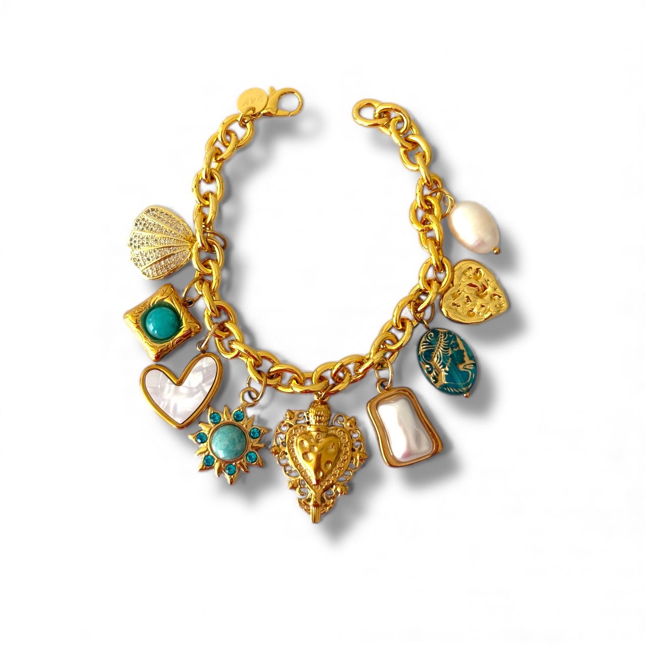 Charm Avenue Mariah charm bracelet - 24k gold plated - Shop women's at Charm Avenue