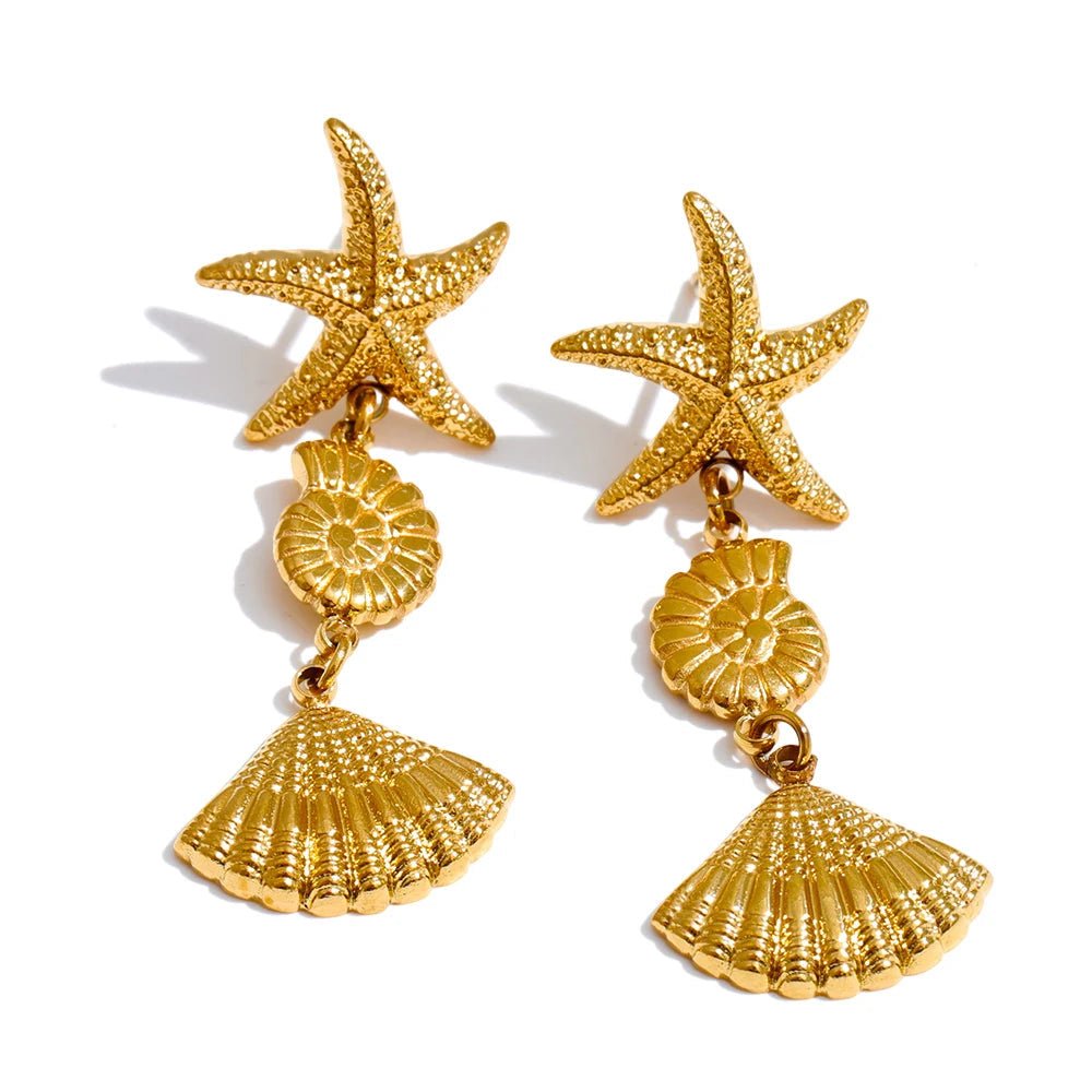 Charm Avenue Marine earrings - 18k gold plated - Shop women's at Charm Avenue