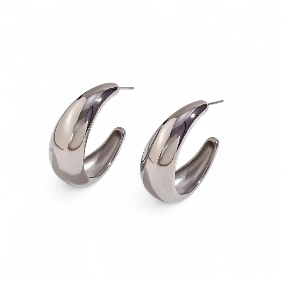 St Lucia Boutique Medley half hoop earring - silver - Shop women's at Charm Avenue