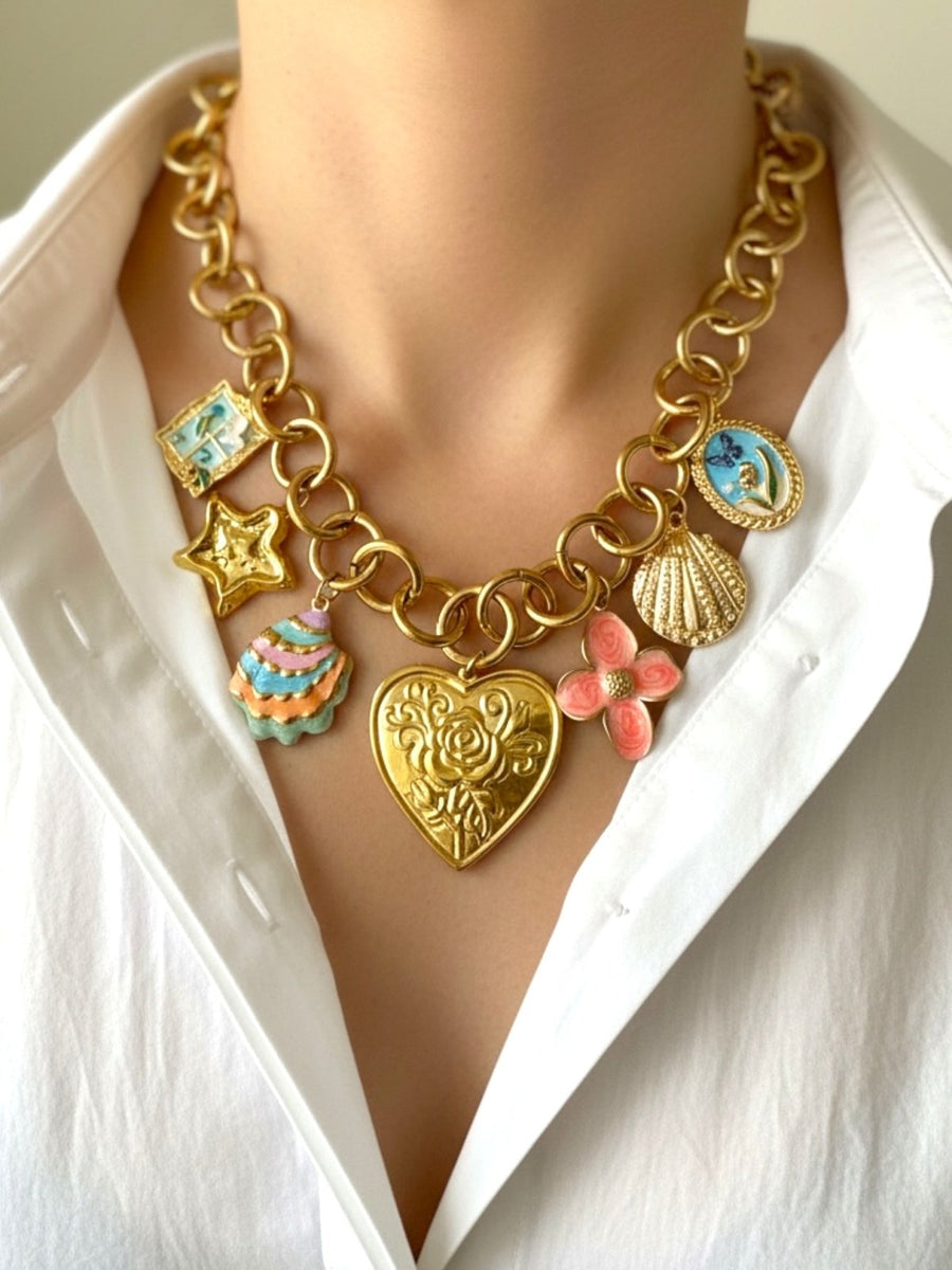 Charm Avenue Noelle charm necklace - 18k gold plated - Shop women's at Charm Avenue