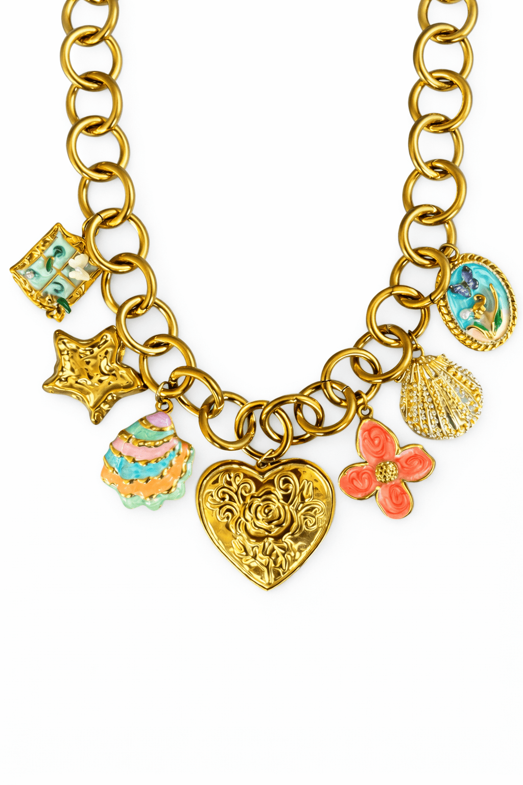 Charm Avenue Noelle charm necklace - 18k gold plated - Shop women's at Charm Avenue