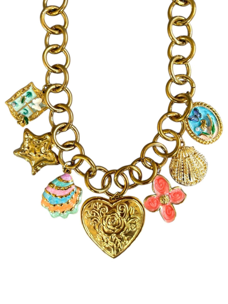 Charm Avenue Noelle charm necklace - 18k gold plated - Shop women's at Charm Avenue