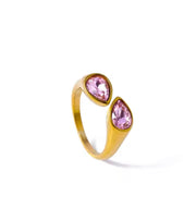 Charm Avenue Nyra ring - Pink/18k gold plated - Shop women's Accessories at Charm Avenue