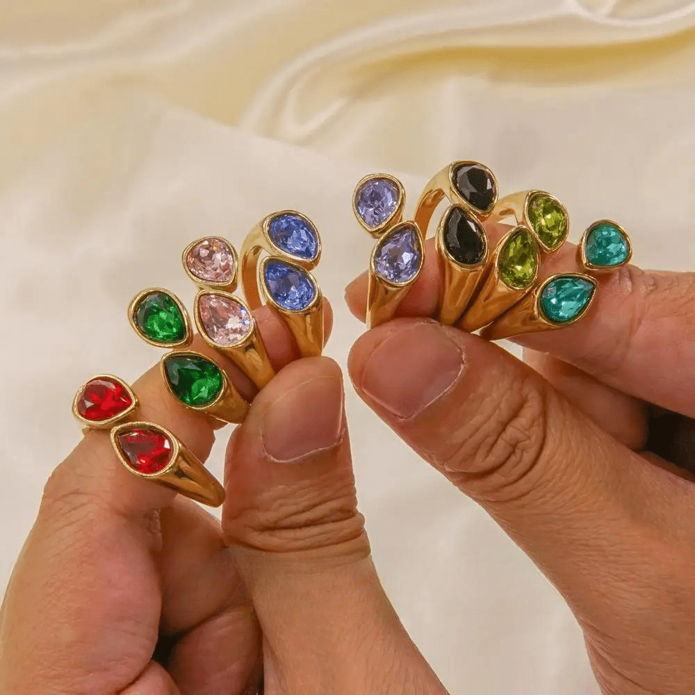 Charm Avenue Nyra ring - Pink/18k gold plated - Shop women's Accessories at Charm Avenue