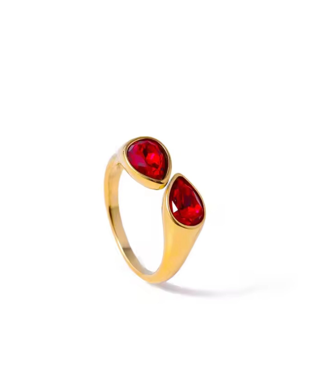 Charm Avenue Nyra ring - Red/18k gold plated - Shop women's Accessories at Charm Avenue
