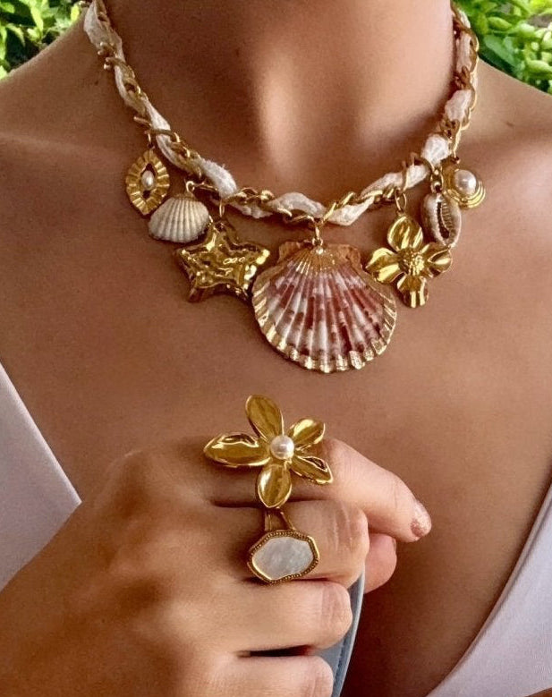 Charm Avenue Ocean dayze charm necklace - 18k gold plated - Shop women's at Charm Avenue