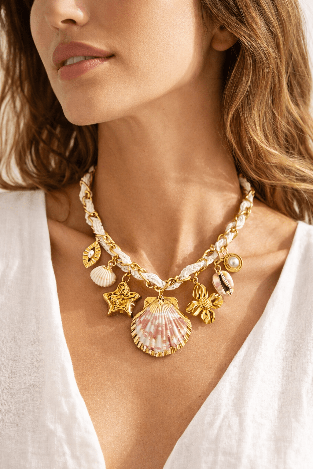 Charm Avenue Ocean dayze charm necklace - 18k gold plated - Shop women's at Charm Avenue