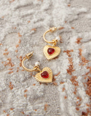 Charm Avenue One love earrings - 18k gold plated - Shop women's at Charm Avenue