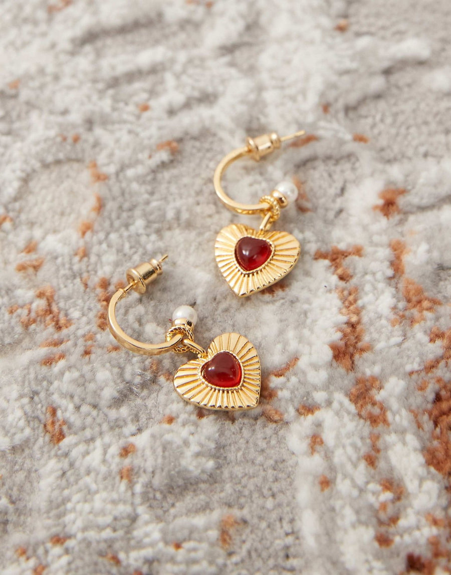 Charm Avenue One love earrings - 18k gold plated - Shop women's at Charm Avenue