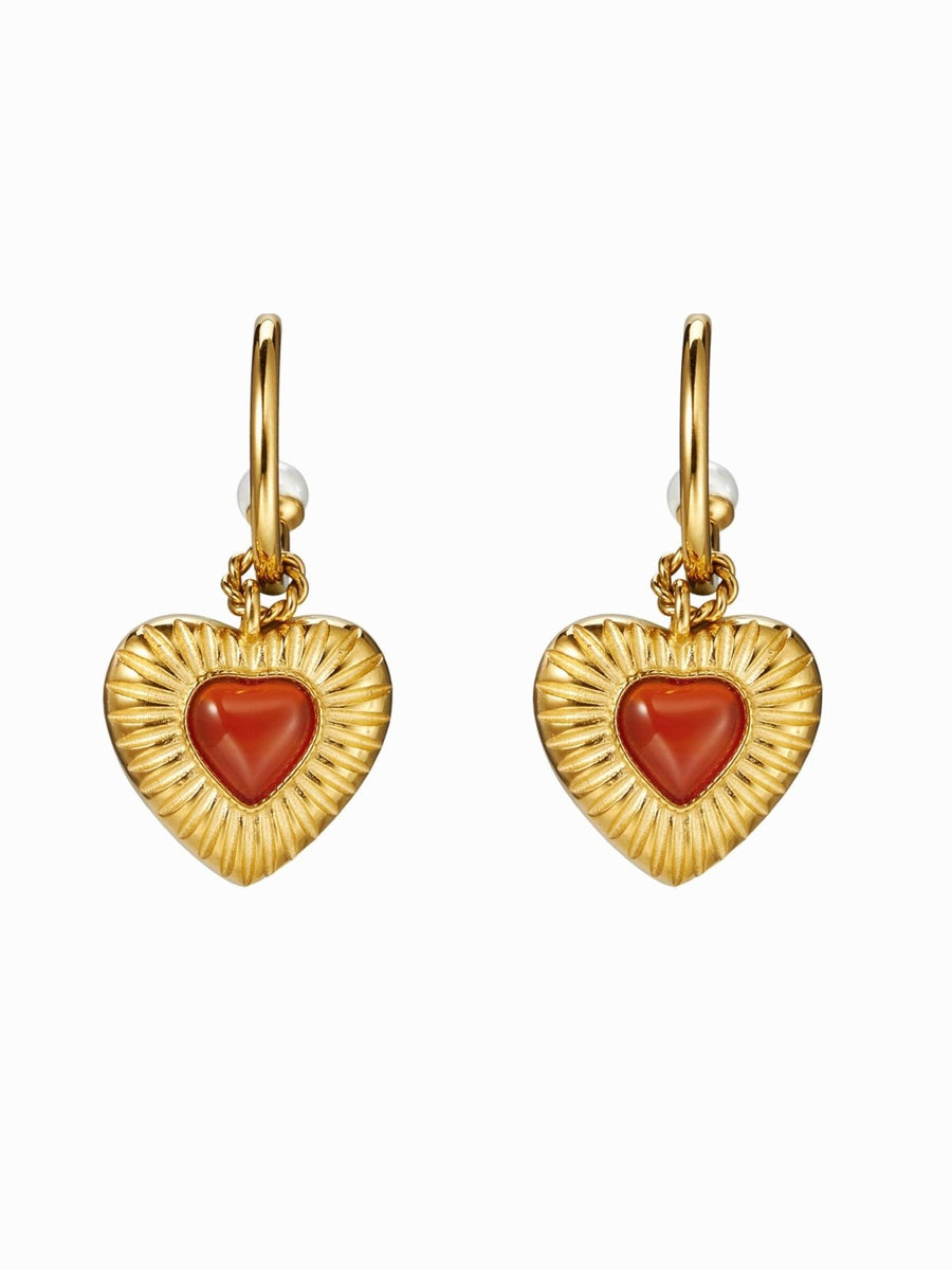 Charm Avenue One love earrings - 18k gold plated - Shop women's at Charm Avenue