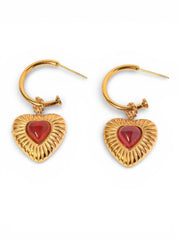 Charm Avenue One love earrings - 18k gold plated - Shop women's at Charm Avenue