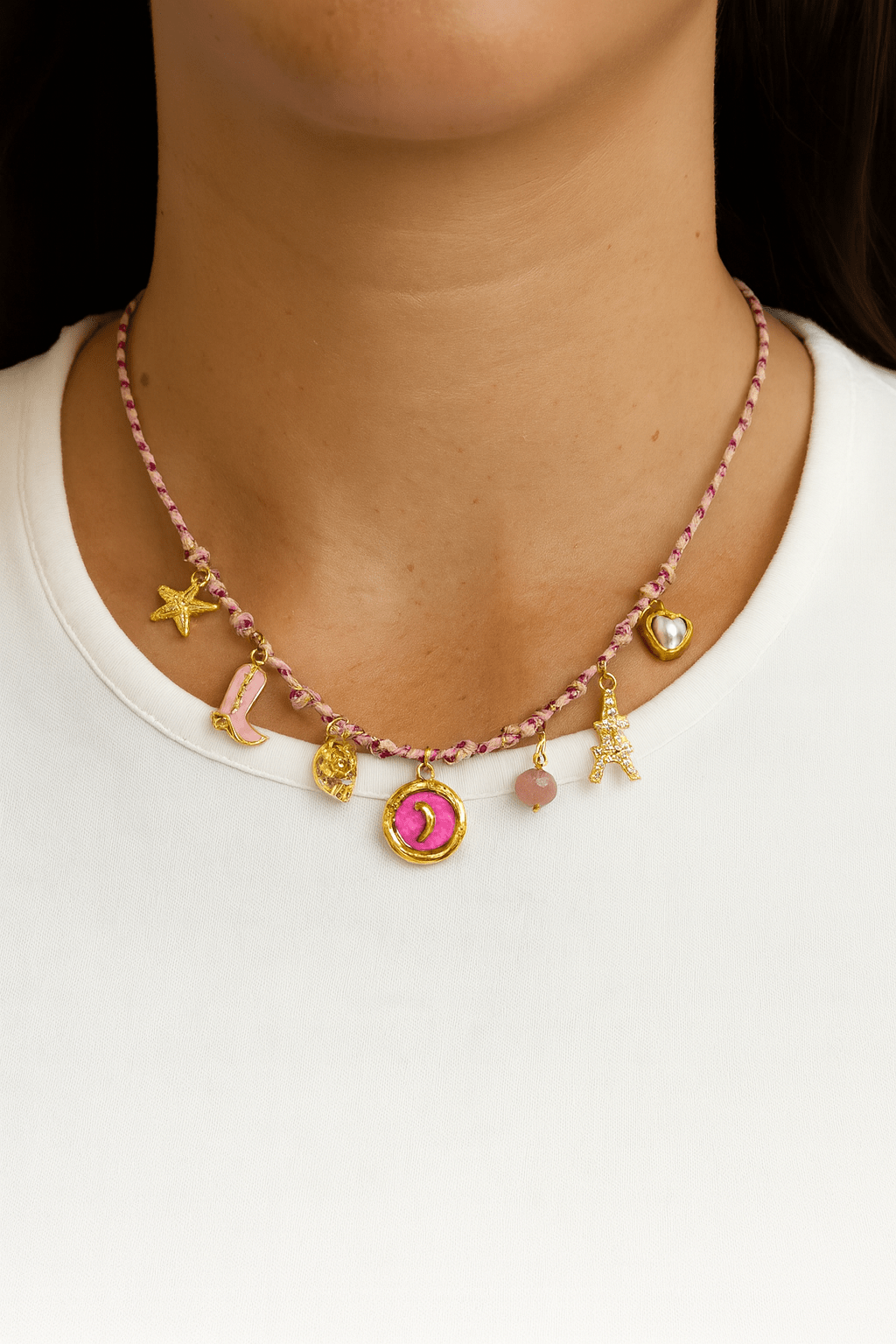 Charm Avenue Parisian girl - rope charm necklace - Shop women's at Charm Avenue