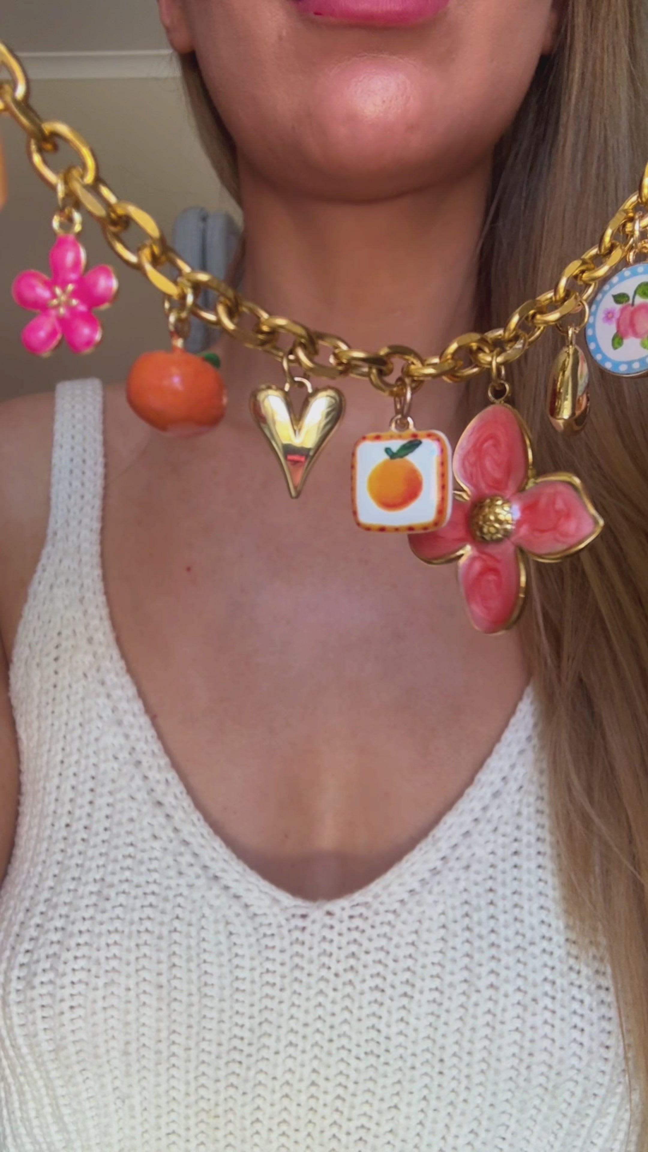Sun-kissed charm necklace