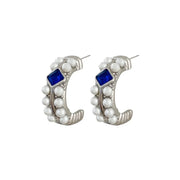 St Lucia Boutique Queenie half hoop earring - silver - Shop women's Accessories at Charm Avenue