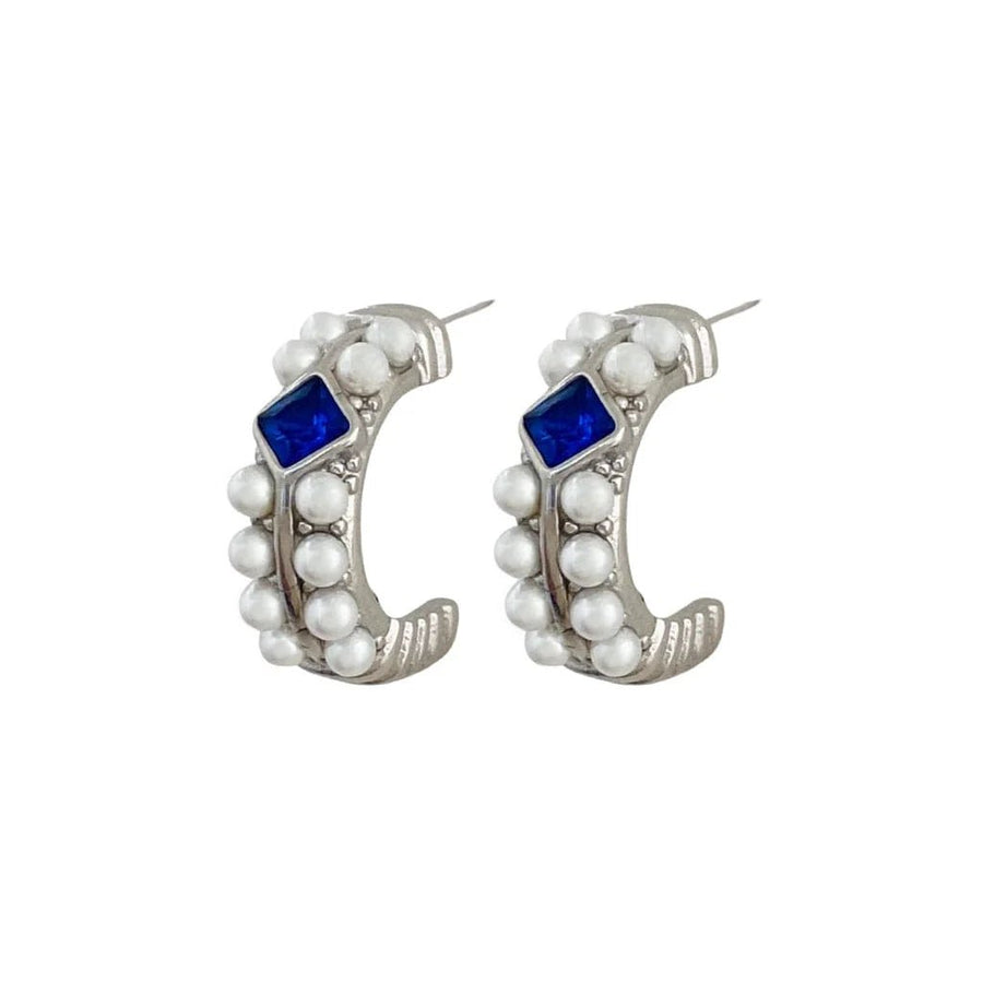 St Lucia Boutique Queenie half hoop earring - silver - Shop women's Accessories at Charm Avenue