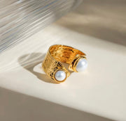 Charm Avenue Romeo ring - 18k gold plated (adjustable) - Shop women's at Charm Avenue