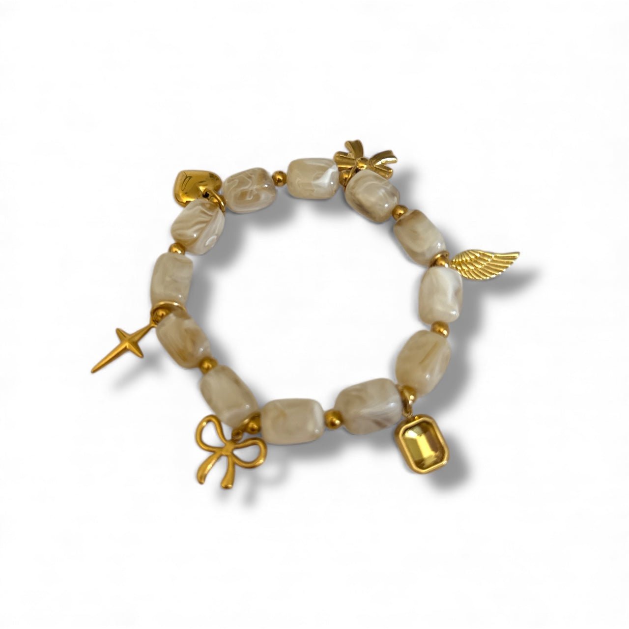 Charm Avenue Romi bracelet - beaded 18k gold plated - Shop women's at Charm Avenue