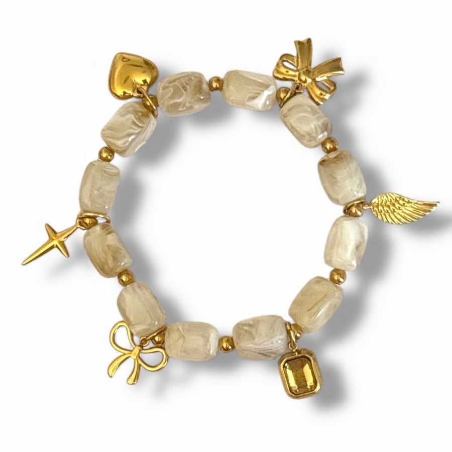 Charm Avenue Romi bracelet - beaded 18k gold plated - Shop women's at Charm Avenue