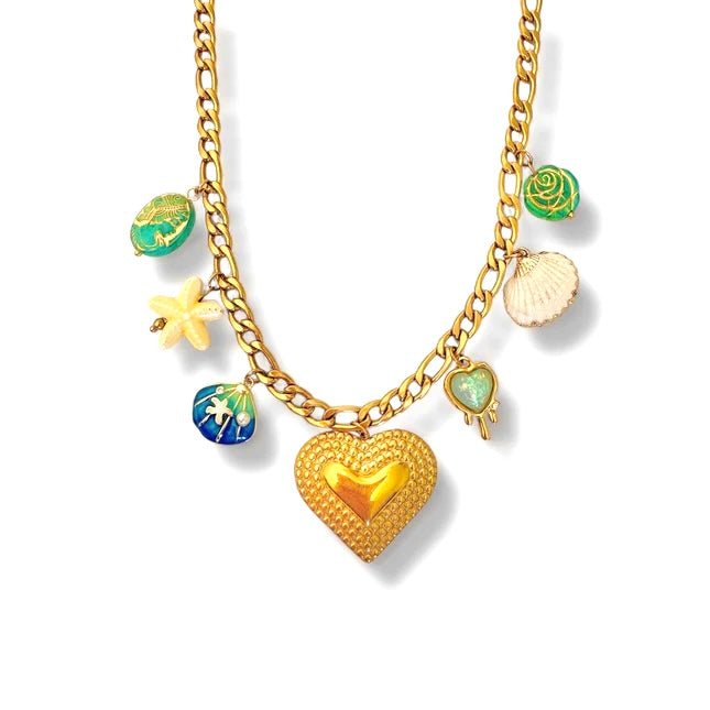 Charm Avenue Sakura charm necklace - 18k gold plated - Shop women's at Charm Avenue