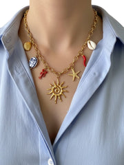 Charm Avenue Santorini charm necklace - 18k gold plated - Shop women's at Charm Avenue