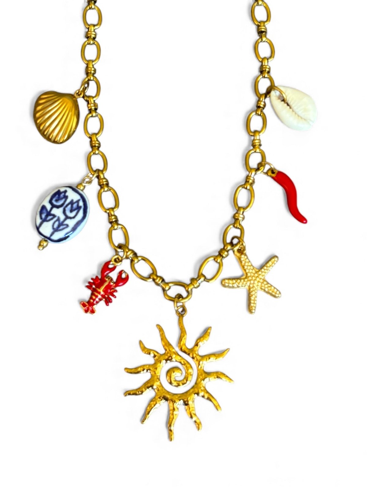 Charm Avenue Santorini charm necklace - 18k gold plated - Shop women's at Charm Avenue