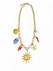 Charm Avenue Santorini charm necklace - 18k gold plated - Shop women's at Charm Avenue