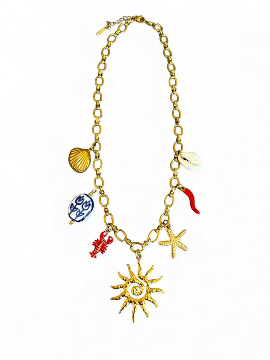 Charm Avenue Santorini charm necklace - 18k gold plated - Shop women's at Charm Avenue