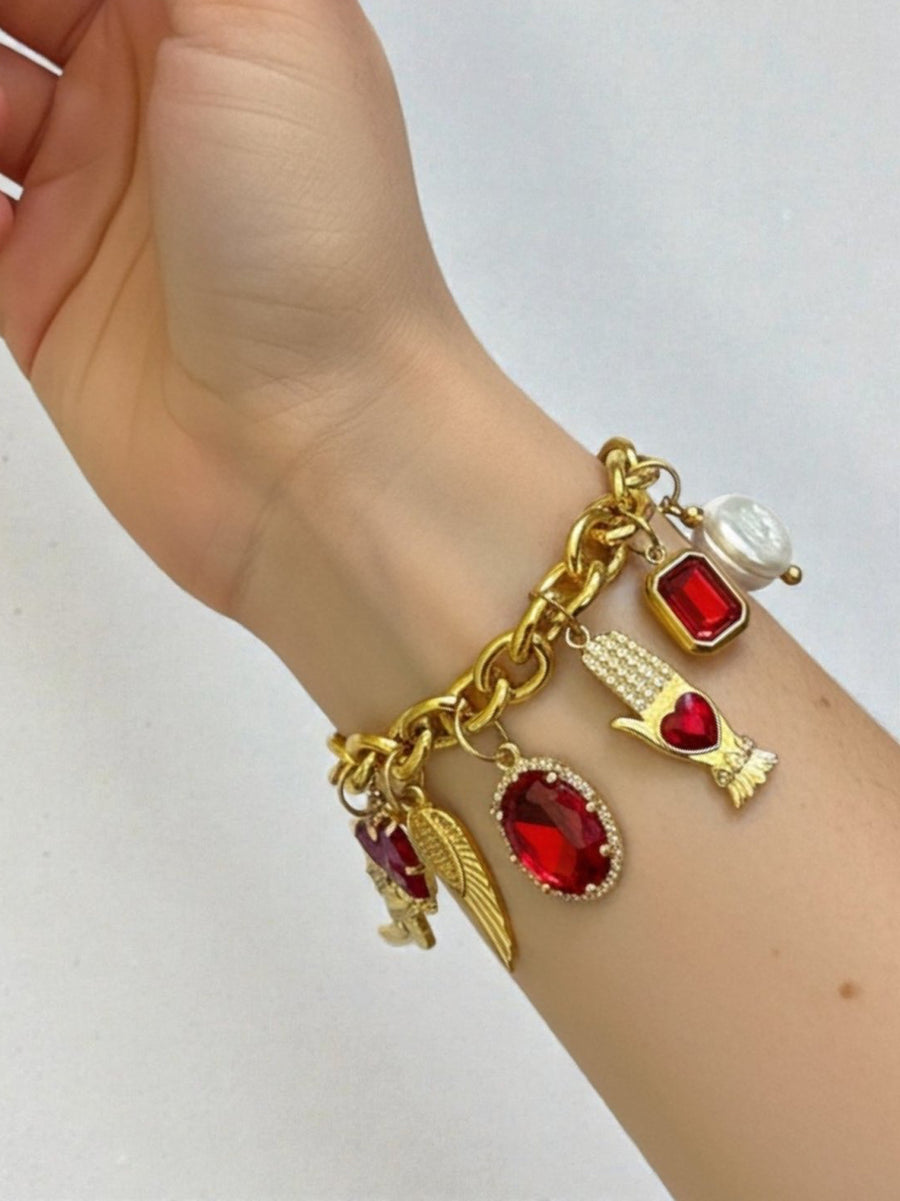 Charm Avenue Sasha charm bracelet - 24k gold plated - Shop women's at Charm Avenue