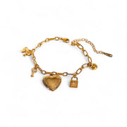 Charm Avenue Sealed with a kiss bracelet - 18k gold plated - Shop women's at Charm Avenue