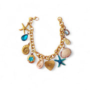 Charm Avenue Seaside charm bracelet - 18k gold plated - Shop women's at Charm Avenue