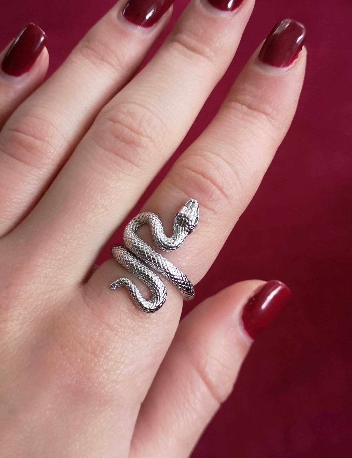 St Lucia Boutique Silver serpent ring - sterling silver - Shop women's at Charm Avenue