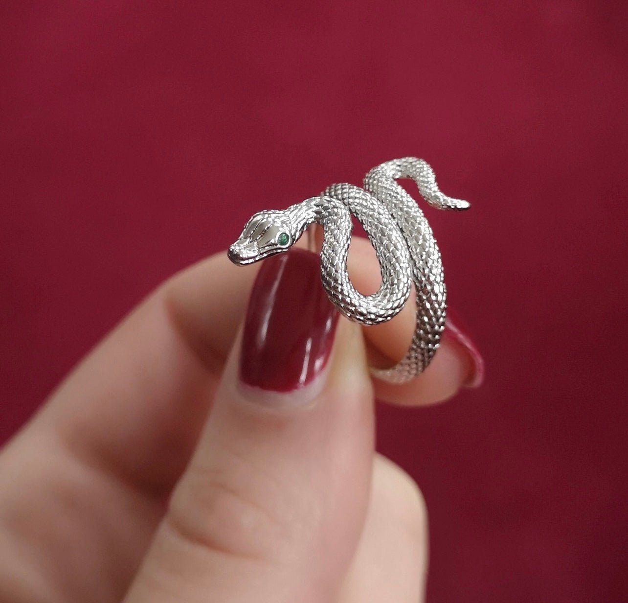 St Lucia Boutique Silver serpent ring - sterling silver - Shop women's at Charm Avenue