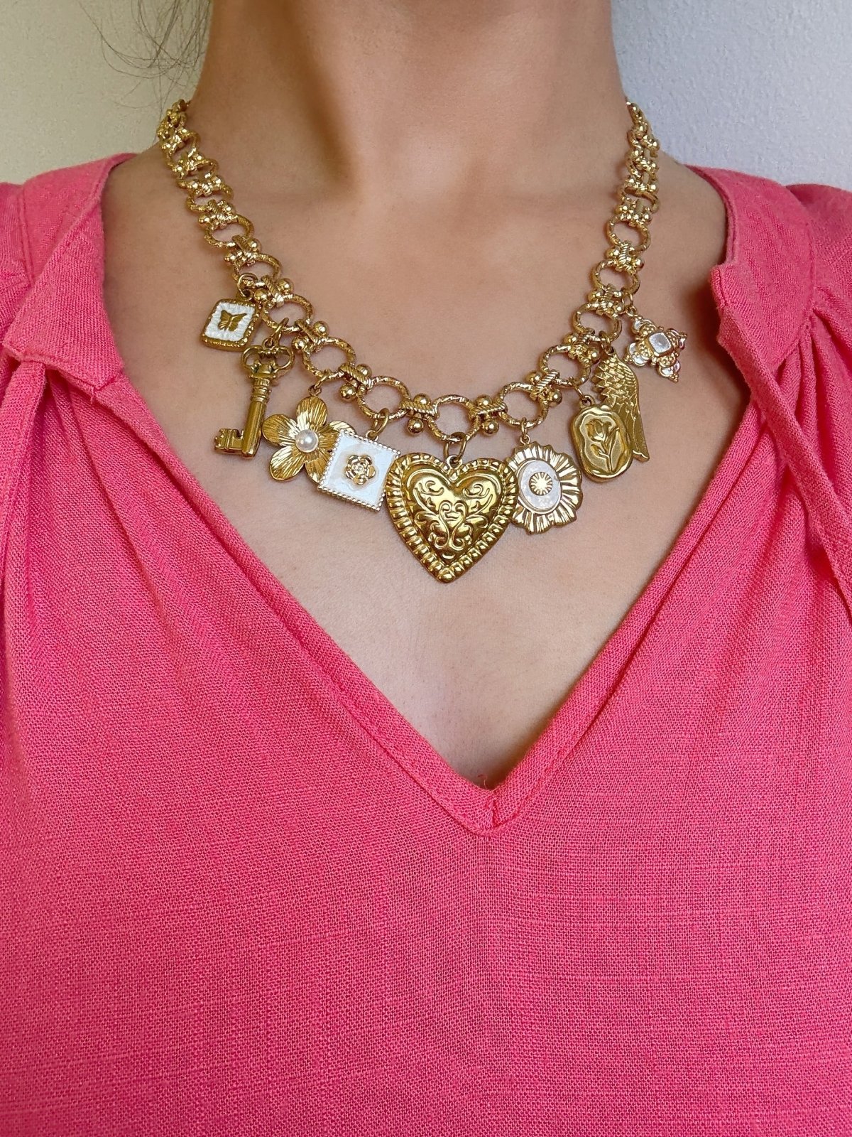 Charm Avenue Solanj charm necklace - 18k gold plated - Shop women's at Charm Avenue