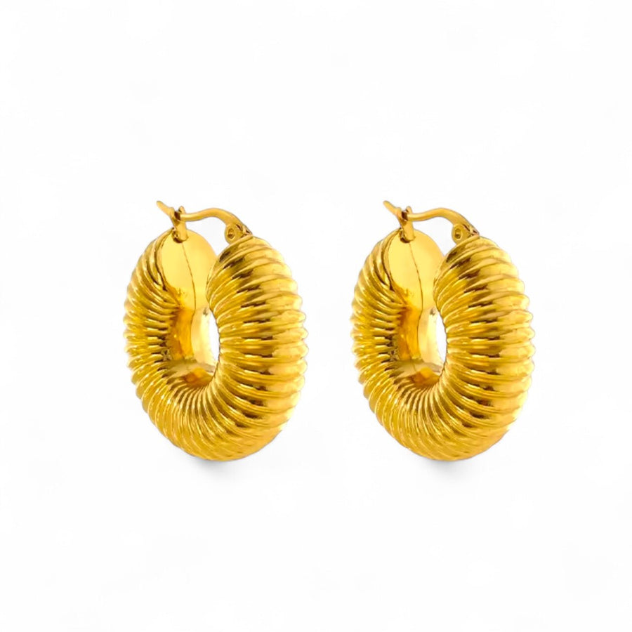 Charm Avenue Spiral hoop earring - 18k gold plated - Shop women's at Charm Avenue