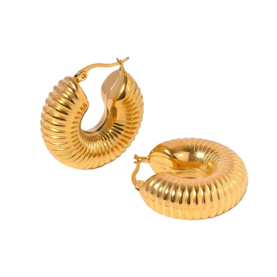 Charm Avenue Spiral hoop earring - 18k gold plated - Shop women's at Charm Avenue