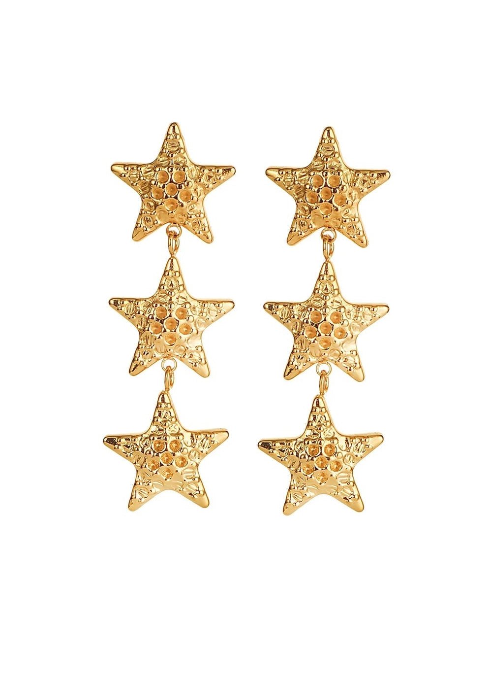 St Lucia Boutique Star drop earring - 18k gold plated - Shop women's at Charm Avenue