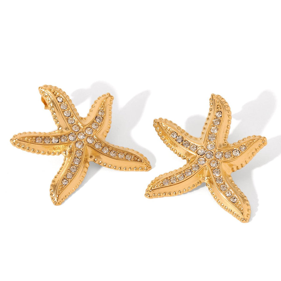 Charm Avenue Starfish statement earring - 18k gold plated - Shop women's at Charm Avenue