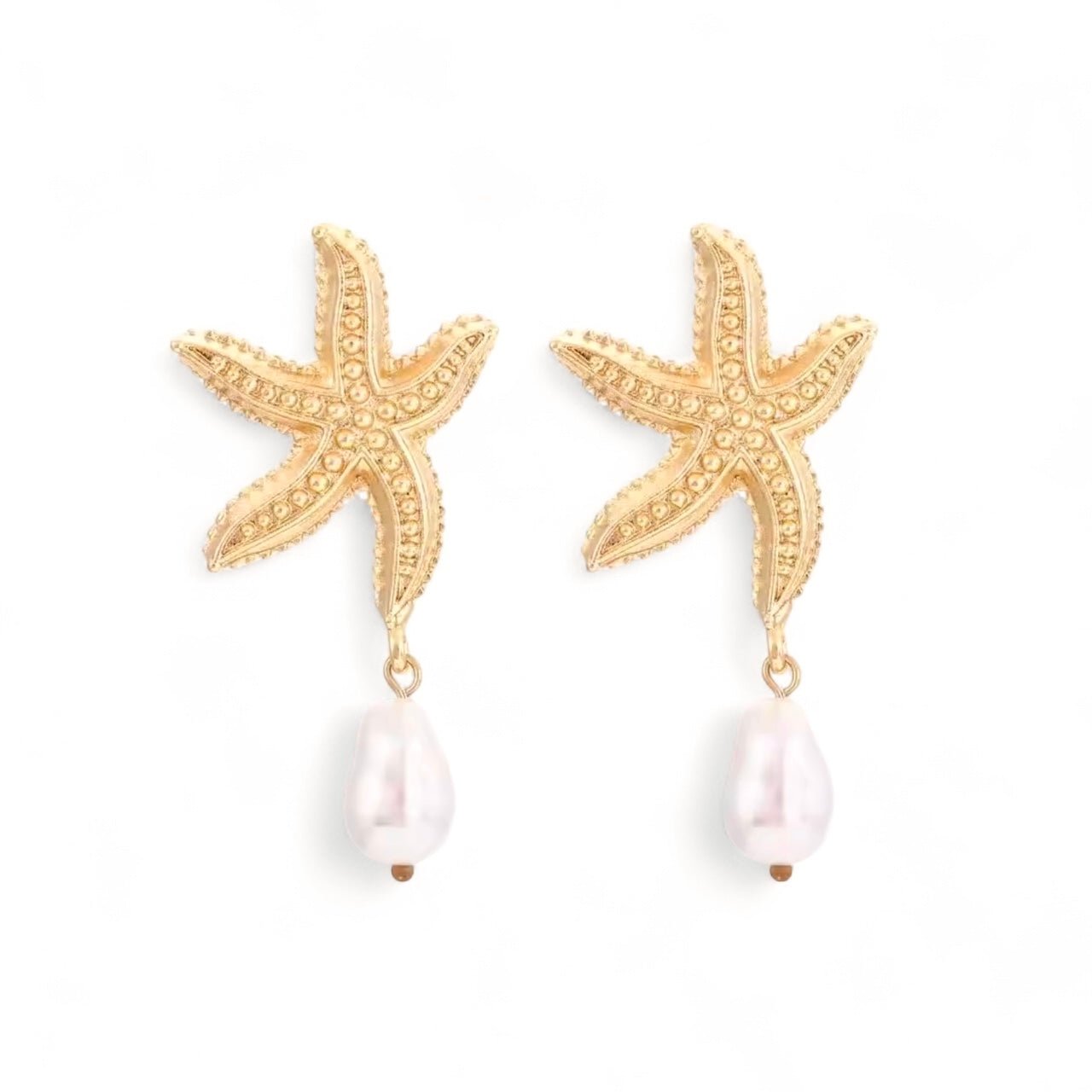 St Lucia Boutique Starfish statement earring - freshwater pearl. - Shop women's earrings at Charm Avenue
