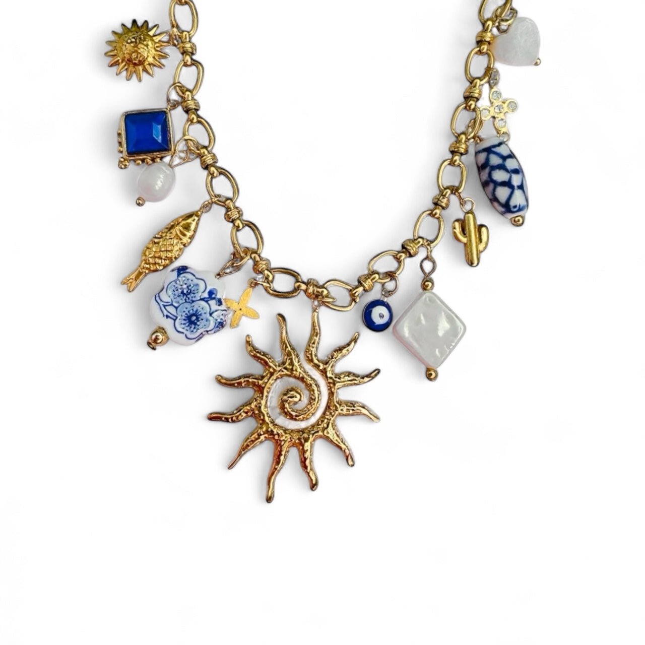 Charm Avenue Summer rain charm necklace - 18k gold plated - Shop women's at Charm Avenue