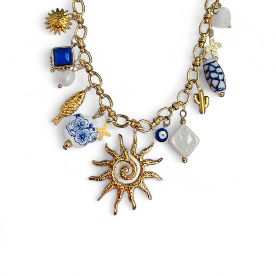 Charm Avenue Summer rain charm necklace - 18k gold plated - Shop women's at Charm Avenue