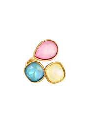 Charm Avenue Trio colour ring - 18k gold plated - Shop women's at Charm Avenue