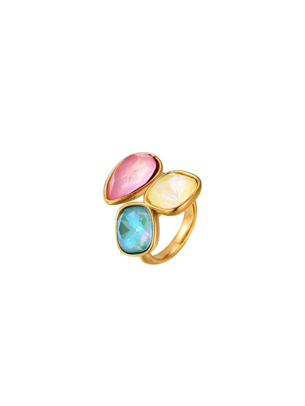 Charm Avenue Trio colour ring - 18k gold plated - Shop women's at Charm Avenue